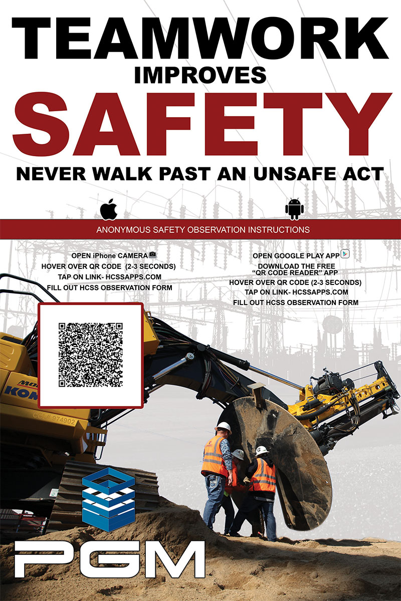 Pgm Safety Poster Teamwork Improves Safety